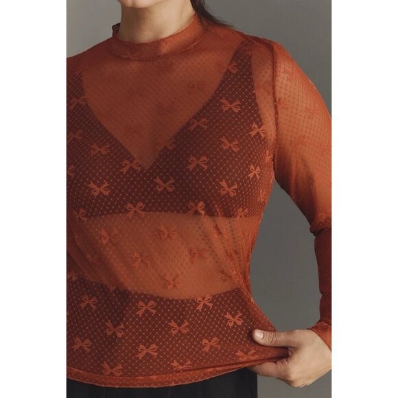 NWT Size XL - Anthropologie lace Layering Turtleneck - Picture 4 of 9